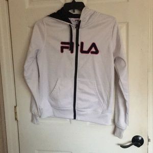 FILA Black white and pink hoodie